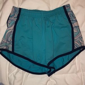 size xs blue wave spunkwear running shorts